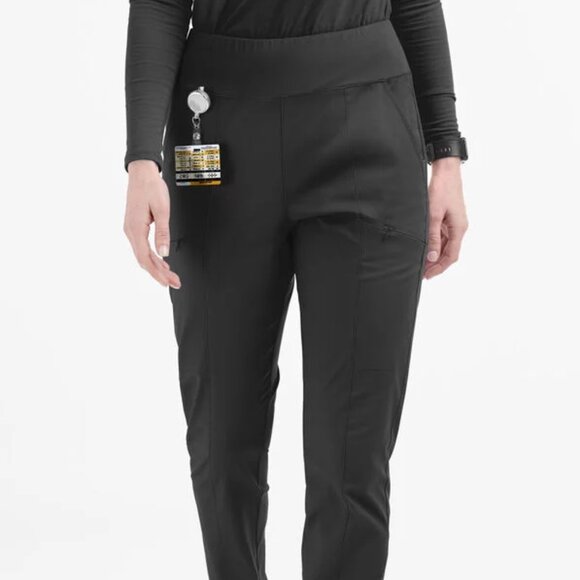 Uniform Advantage Pants - Butter-Soft STRETCH Women's 6-Pocket High Waisted Slim Leg Yoga Scrub Pants